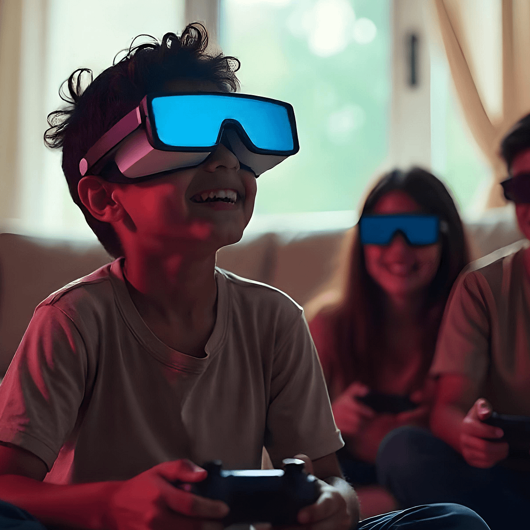 Enfant exposer à la réalité virtuelle